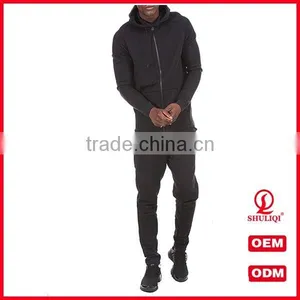 Wholesale Design Your Own Tracksuit / Black Color Men Suit Slim Fit With Factory Price H-1908 thumbnail-1