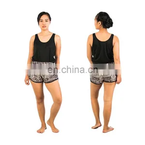 New Womens Ladies Printed Pattern Boxer Shorts Loose Fit ElasticWaist thumbnail-2
