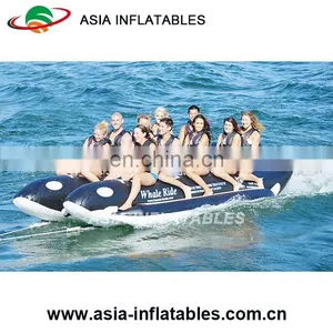 New Double Lane Customize Black Shark Banana Boat , Inflatable Banana Boat thumbnail-1