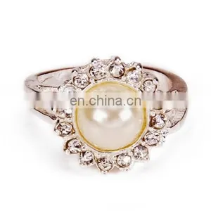 Pearl Ring, Wholesale Real Faceted Stone Rings, Round, Triangle Shaped Rings Set thumbnail-1