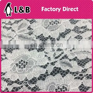 Flower Embroidered White Fabric Cord Lace thumbnail-5