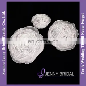 C405 Chair Bow With Wholesale Organza Flowers Chair Cover With Organza Sash for Wedding thumbnail-2