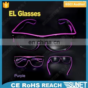 Hot Sale Multicolor Bright LED Glasses Festival LED Glow EL Glasses thumbnail-2