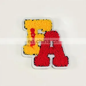 Custom 3D Number Letter Patches Felt Fabric Chenille Patches for Clothing thumbnail-1