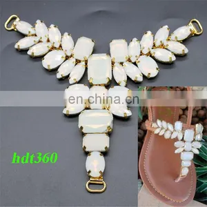 Hdt360 New Arrival Acrylic Rhinestone Metal Sandal Ornament Shoe Chain for Lady thumbnail-1