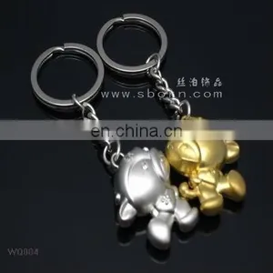 Hot Selling Creative Pink And Blue Hourglass Couple Key Ring For Wedding thumbnail-4