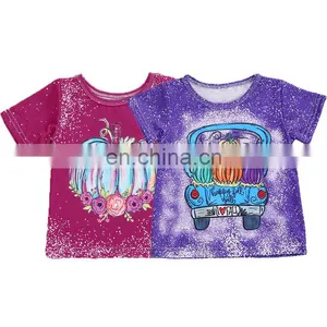 2021 Summer Fashion Halloween Pumpkin Print T-shirt Children Boys Girls Short Sleeves Tie Dye Tees Baby Kids Tops For Teenager thumbnail-1