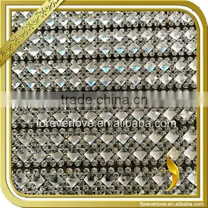 Bling Diamante Trimming Glue Hot Fix Rhinestone Crystal Net Mesh FRM-201 thumbnail-1
