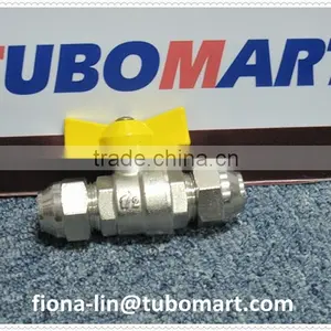 Gas Ball Valve With Movable Female Nipples and Brass Fittings thumbnail-1