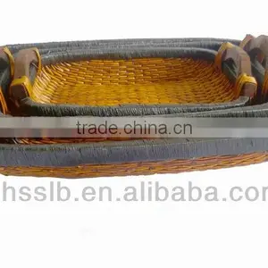 2013 New Style Wholesale Elegat Various Shaped Reed Storage Plate With Ear Handles thumbnail-2