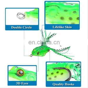 Fishing Lures Frog Topwater Soft Booby Trap Frog 15 g / 6 cm Snakehead Fish Bait False Bait Bionic Bait Wobblers Fishing Gear thumbnail-5