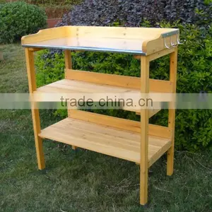 Outdoor Wooden Garden Potting Bench Nature Color thumbnail-2