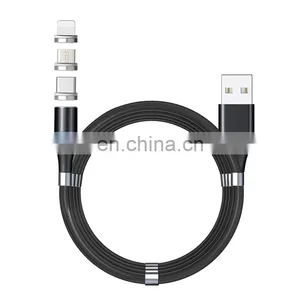 Wholesale 3 in 1 7pin Magnetic Cable Fast Charging Data Cable Mobile Phone Magnetic USB Data Cable for Iphon/type C/android thumbnail-2