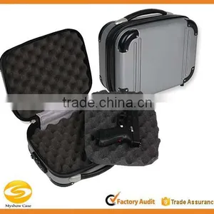 Grey Molded ABS Polycarbonate Double Pistol Case,gun Travel Carrying Case thumbnail-1