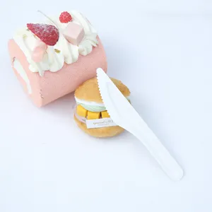 100% Bagasse Dinner Knife Sugarcane Biodegradable Tableware Disposable Bagasse Knife Serving Knife thumbnail-1