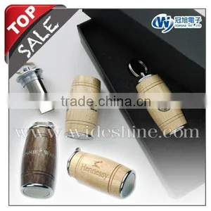 Usb Logo Souvenir Wood Oak Barrel Key Ring thumbnail-1
