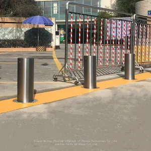 UPARK Reliable Factory Anti-collision Automatic E Bollards Against Violent Vehicle Impacts 219*600 Customized Retractable Bollard thumbnail-4