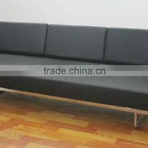 Replica French Famous Design Stainless Steel Relaxing Chinese Genuine Leather Le Corbusier LC5 Three Seater Sofa,LC5 Daybed thumbnail-2