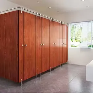 Customized Compact Laminate Anti Fire Waterproof HPL Toilet Cubicle Partition thumbnail-5