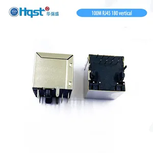H1152E01A 100M Ethernet Filter 1X1 Port 180 UP Vertical Magjack RJ45 Female Connector 8p8c Cat5 Modular Jack/Socket thumbnail-3