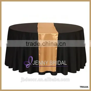 TR010C Luxury Silk Felt Purple Satin Linen Table Runner thumbnail-3