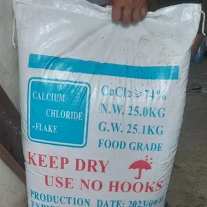 Industrial Grade 96% Calcium Chloride Flakes Powder 74% 77% 94% Dihydrate Anhydrous Food Grade Salt Snow Melting Agent thumbnail-3