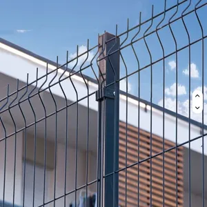 Grey Powder Coated 3D Welded Mesh Fence Modern Villa Outdoor Boundary Fencing Panel thumbnail-4