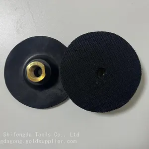 Flexible Rubber Velcro Backer Pad With Brass M14 Thread for Diamond Polishing Pads thumbnail-3