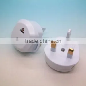 CE ROHS Approved ABS/PC Material US Japan China Taiwan Thailand 2 Pin to UK Malaysia Singapore Ireland 3 Pin Plug Travel Adapter thumbnail-3