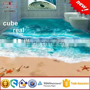 New Beach 3d Design Ceramic Floor Bathroom Tile thumbnail-4