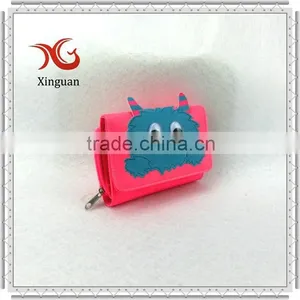 Pink PU Leather Women Purse With Cute Decoration thumbnail-2