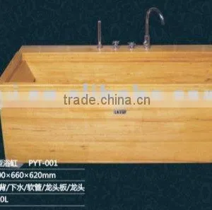 Wooden Rectangular Bathtub Wooden Bathtub thumbnail-1