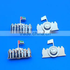 On Sale! UAE 7 Sheikhs Spirit of The Union Soft Enamel Iron Lapel Pin for 45th United Arab Emirates National Day thumbnail-1