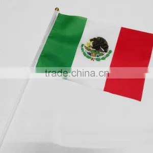 Wholesale Hand National Flag in Mexico Design thumbnail-1