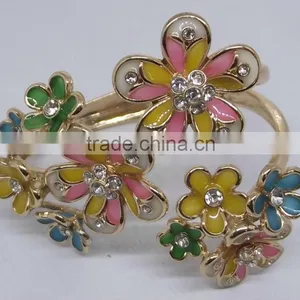 Spring Enamel Flower Crystal Rhinstone Lovely Bangles thumbnail-1