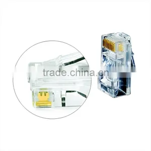 JVCOM RJ45 UTP Modular Plug for Cat6 Cable Connector Plug Gold-Plating Solid Pure Copper Nickelplate thumbnail-5