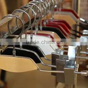 Plastic Wooden Colorful Trouser Hanger Upscale Window Show Factory A-14 thumbnail-3