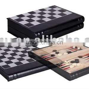 2 in 1 Leather Chess thumbnail-1