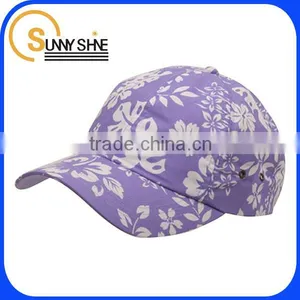 Wholesale Custom Flowers 6 Panel Cheap Baseball Cap thumbnail-1