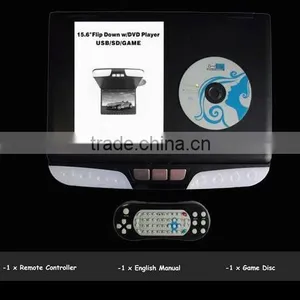 15.6 Inch Roof Mount Car DVD Player With MP5 & 32 Bit Game Built-in Speaker thumbnail-3