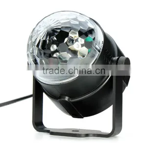 Auto Sound Activated 3W RGB LED Crystal Magic Rotating Ball Effect LED Stage Light for KTV Mas Party Wedding Show Club Disco DJ thumbnail-4