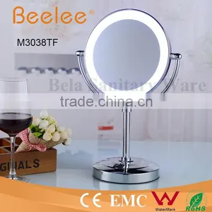 Ultra Thin 8.5 Inch Round Makeup Mirror LED Table Mirror Power by Battery thumbnail-4