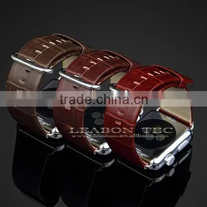 New Classic Button Strap for Apple Watch,for Apple Watch Genuine Leather Watch Strap Band With Adapter thumbnail-1