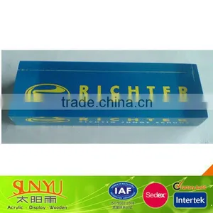 Clear Acrylic Paperweight With Silk-printing Logo thumbnail-1