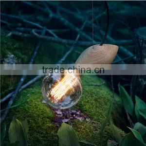 E27 & E26 Socket Wood Hanging Light,wood Pendant Lamp With Braided Wire Quality Choice thumbnail-5