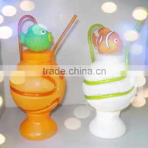 2014 World Cup Match Plasitc Football Shape Cup With Straw thumbnail-1