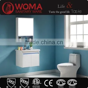 2016 Wall Hung Wash Basin White Oak Wood Bathroom Cabinet No.W006 thumbnail-1