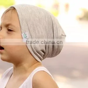 (CA303#Grey&striped)baby Crochet Beanie Cotton Grey and Striped Caps for Children thumbnail-1