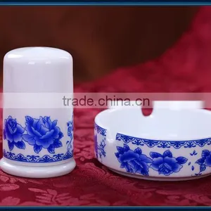 Blue and White Dinnerware 56 Piece Set thumbnail-6
