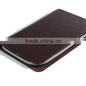 Hardcover Leather Noteebook With Zipper thumbnail-5
